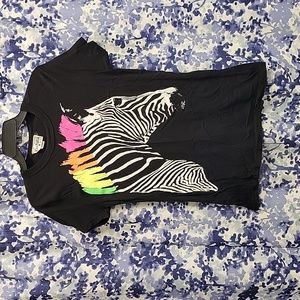 Like New Changes Neon Zebra Shirt